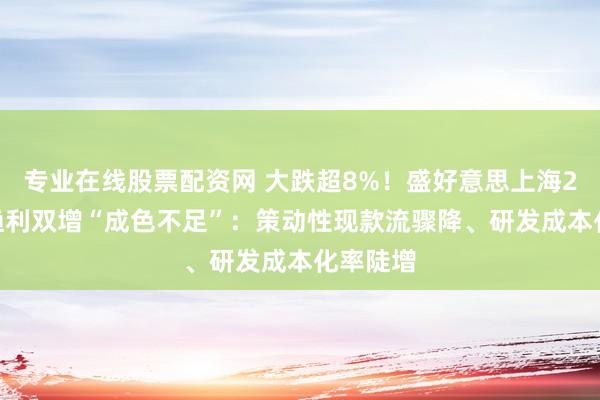 专业在线股票配资网 大跌超8%！盛好意思上海2025年渔利双增“成色不足”：策动性现款流骤降、研发成本化率陡增