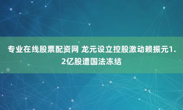 专业在线股票配资网 龙元设立控股激动赖振元1.2亿股遭国法冻结